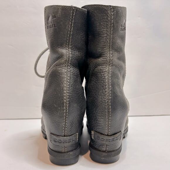 Sorel Joan of Arctic Wedge II Lace Up Boots Quarry Gray 8.5 - Picture 8 of 11
